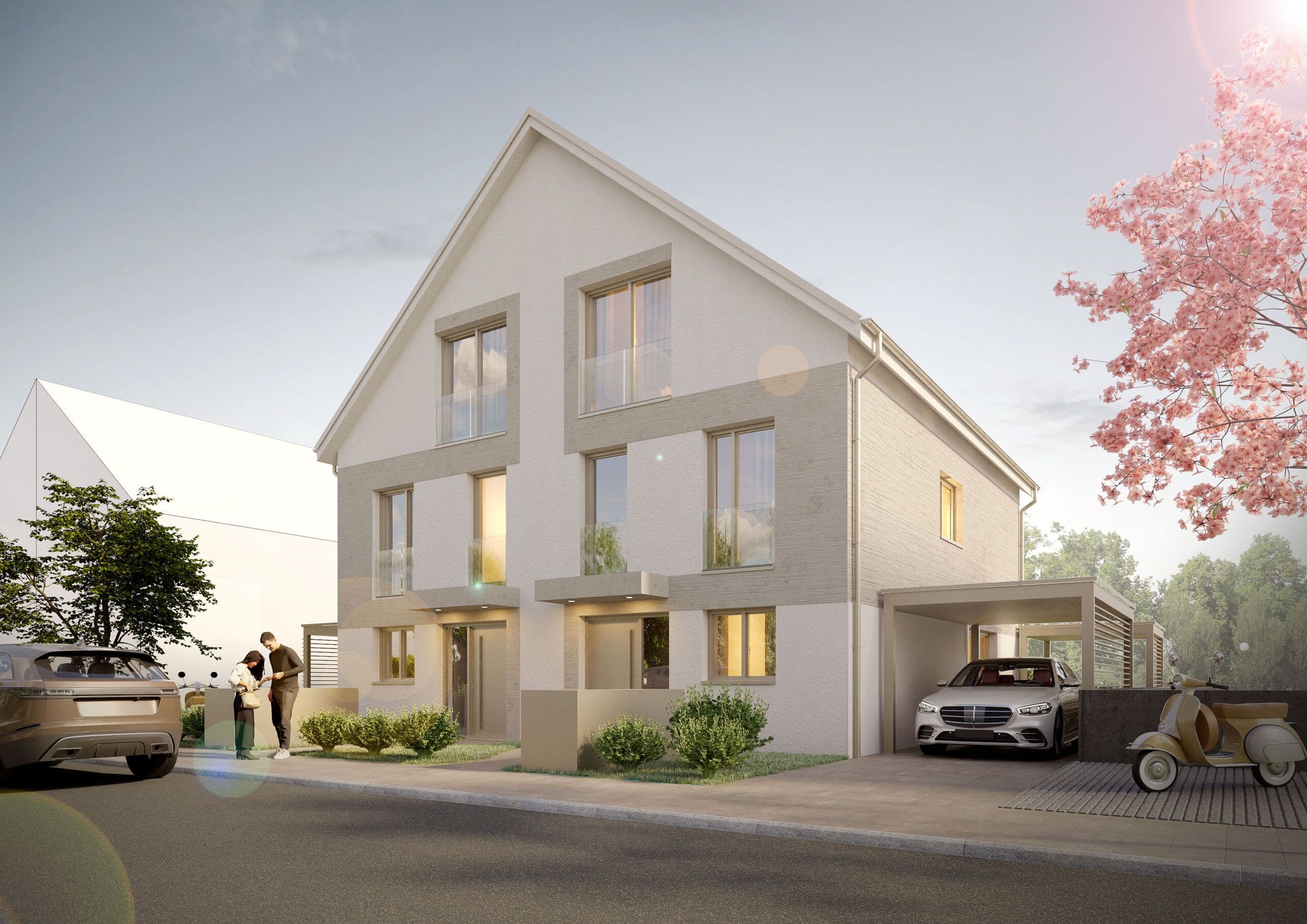 Doppelhaushälften Kornwestheim, Kernerstraße – Außenansicht
